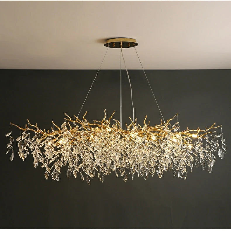 Chandelier Crystal Branch Design With LED Bulbs