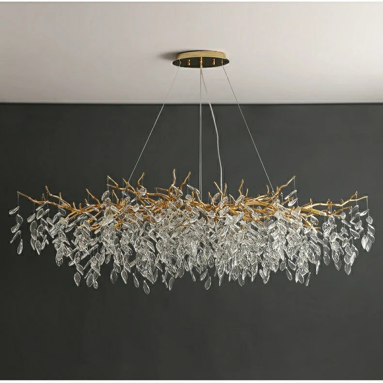 Chandelier Crystal Branch Design With LED Bulbs