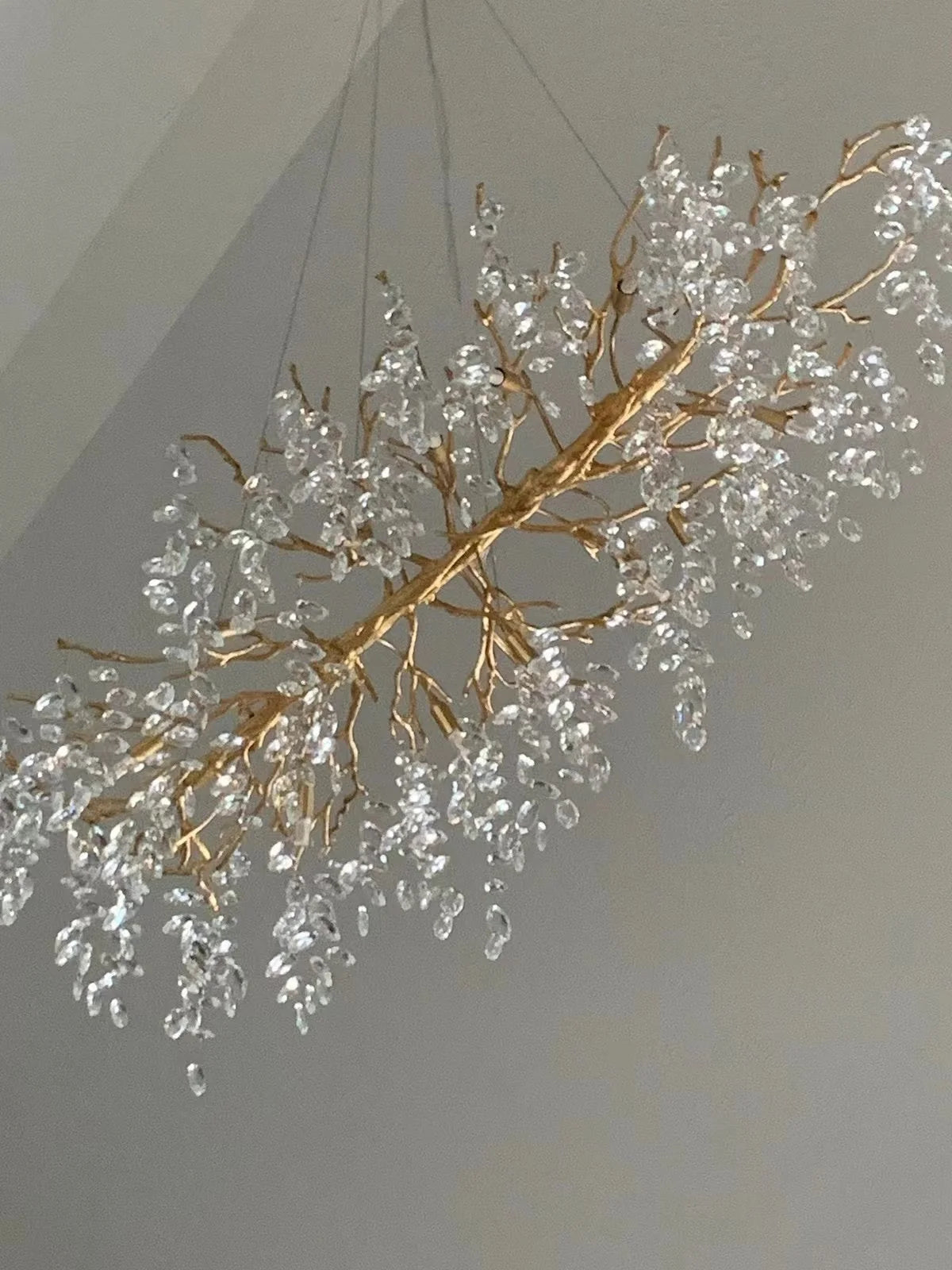 Chandelier Crystal Branch Design With LED Bulbs