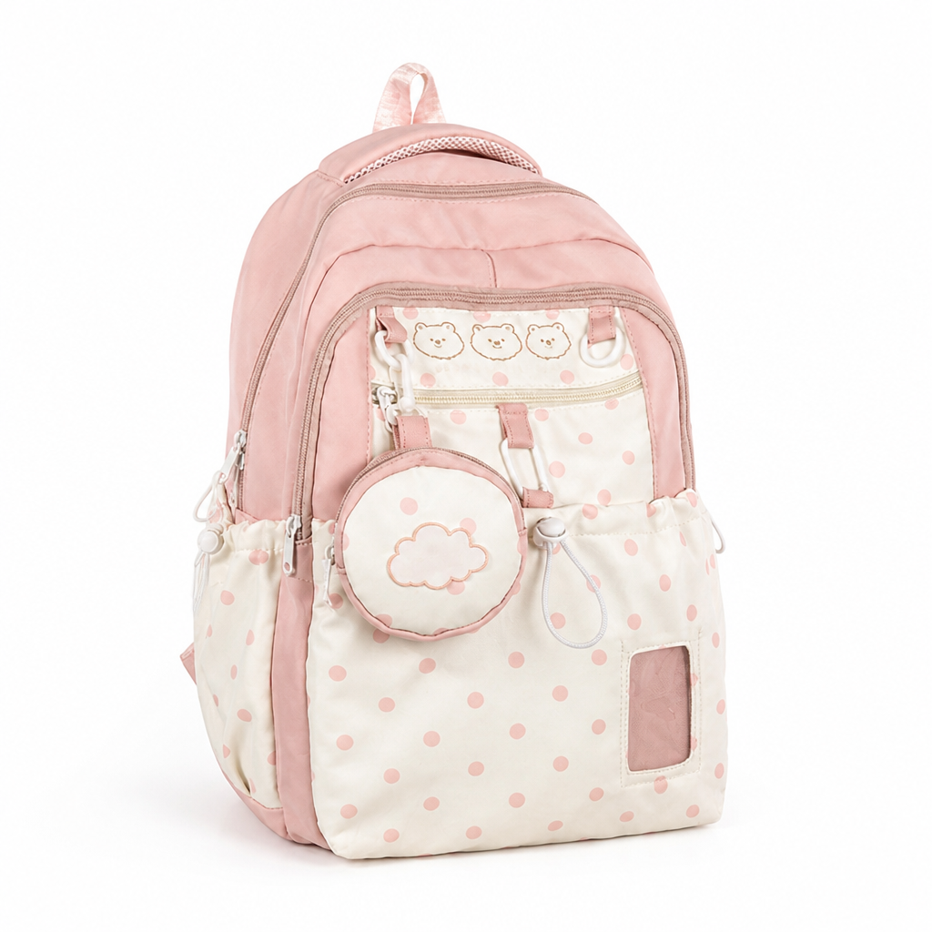 Character-Themed Multi-Pocket Kids Backpack