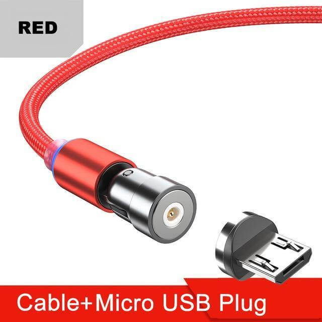 Charging Cable Magnetic Rotating 2.4A LED Indicator