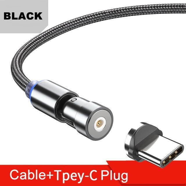 Charging Cable Magnetic Rotating 2.4A LED Indicator