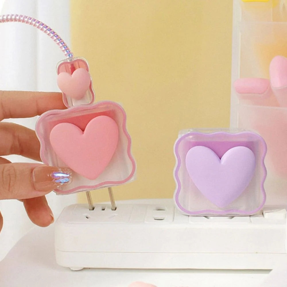 Charging Cable Protector Transparent TPU Love Design