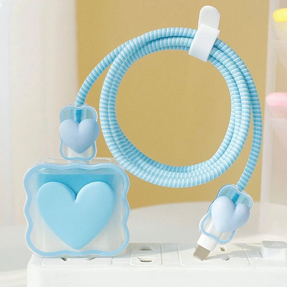 Charging Cable Protector Transparent TPU Love Design