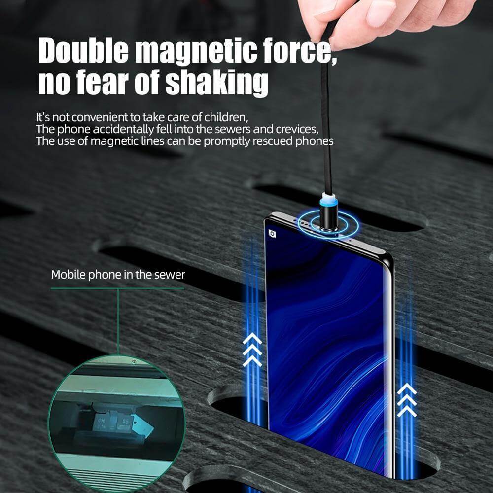 Charging Cable Retractable Magnetic 3-In-1