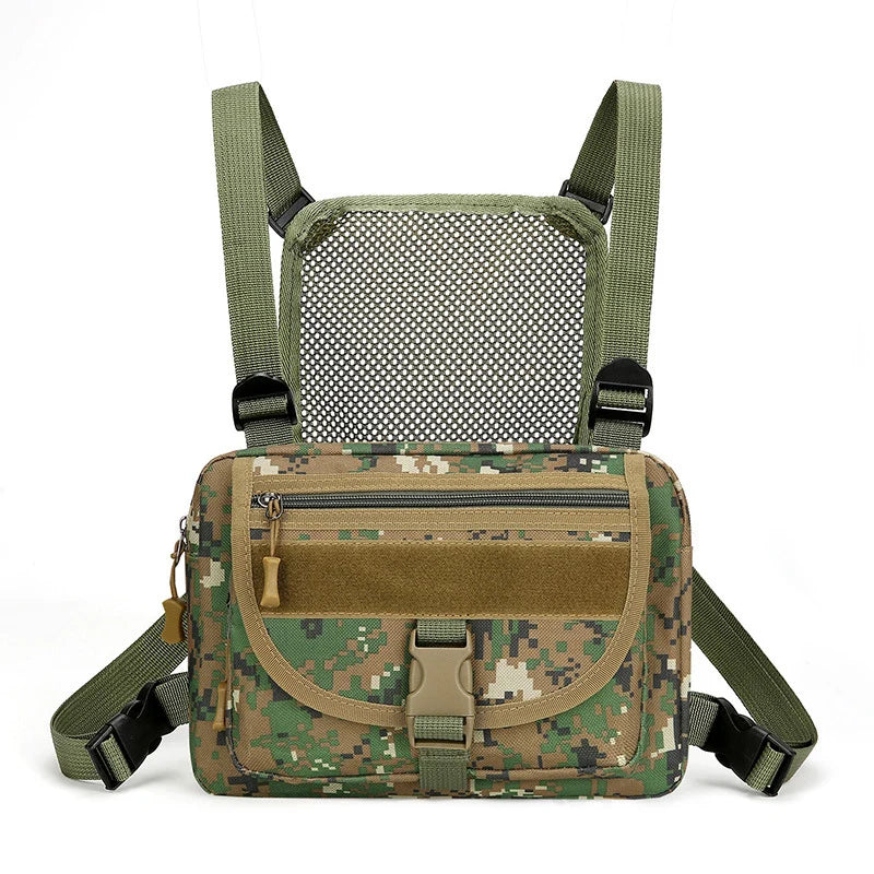 Chest Pack Water-Resistant Multiple Zipped Pockets Adjustable Straps