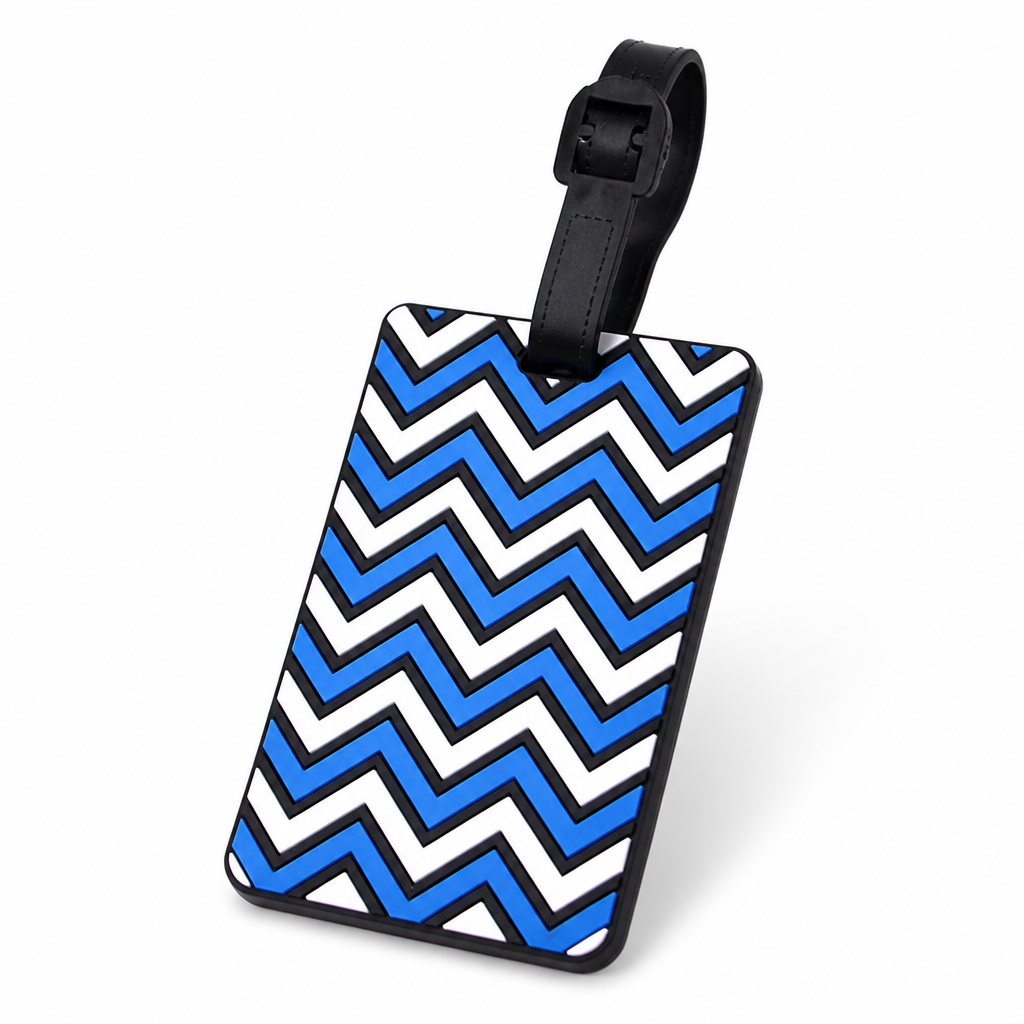 Chevron Pattern Clear ID Luggage Tag