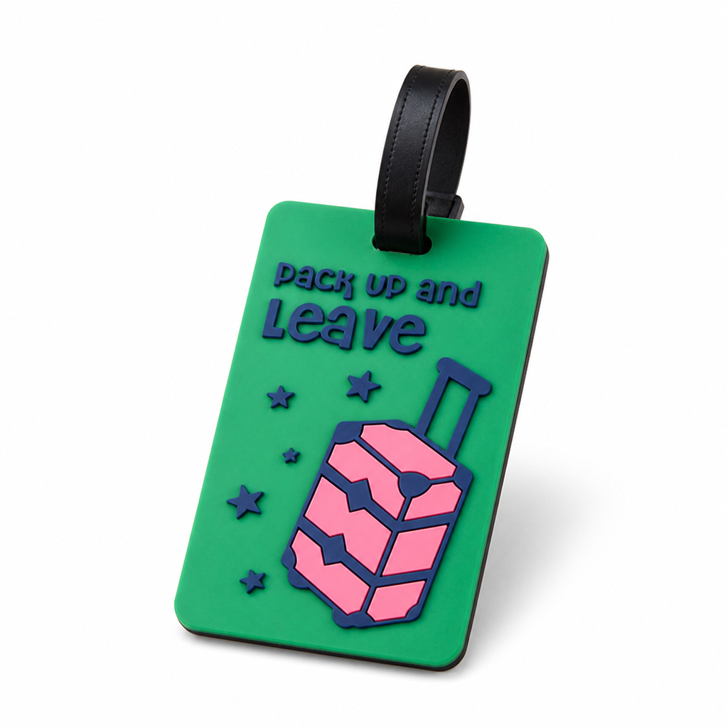Chevron Pattern Clear ID Luggage Tag