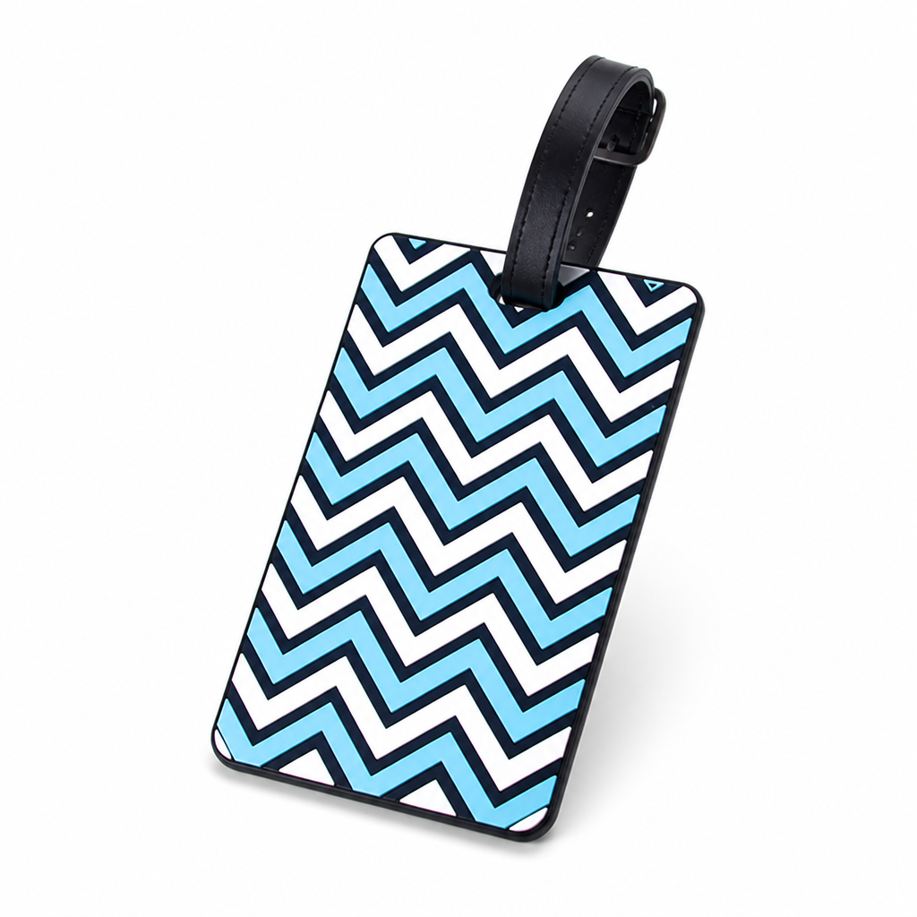 Chevron Pattern Clear ID Luggage Tag