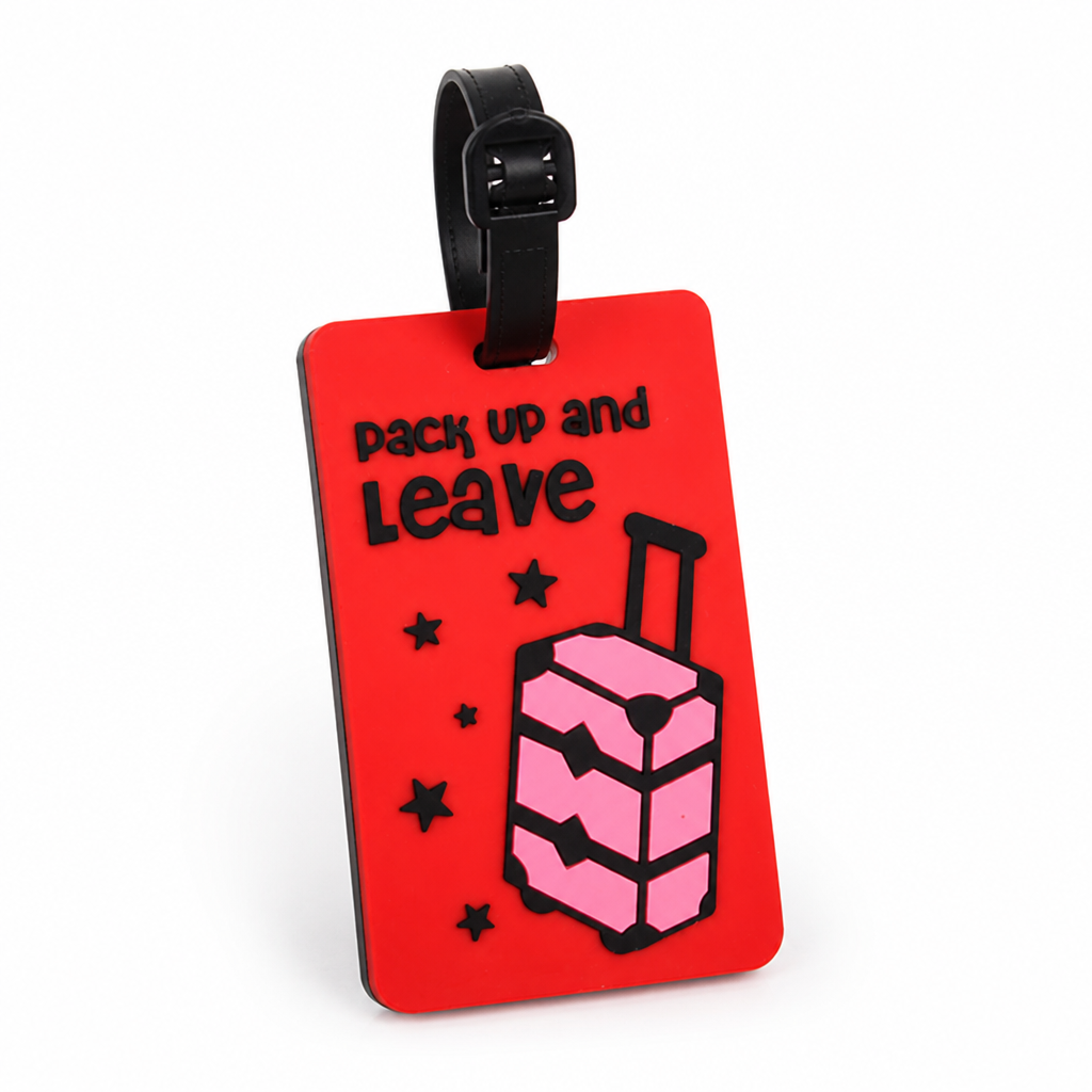 Chevron Pattern Clear ID Luggage Tag
