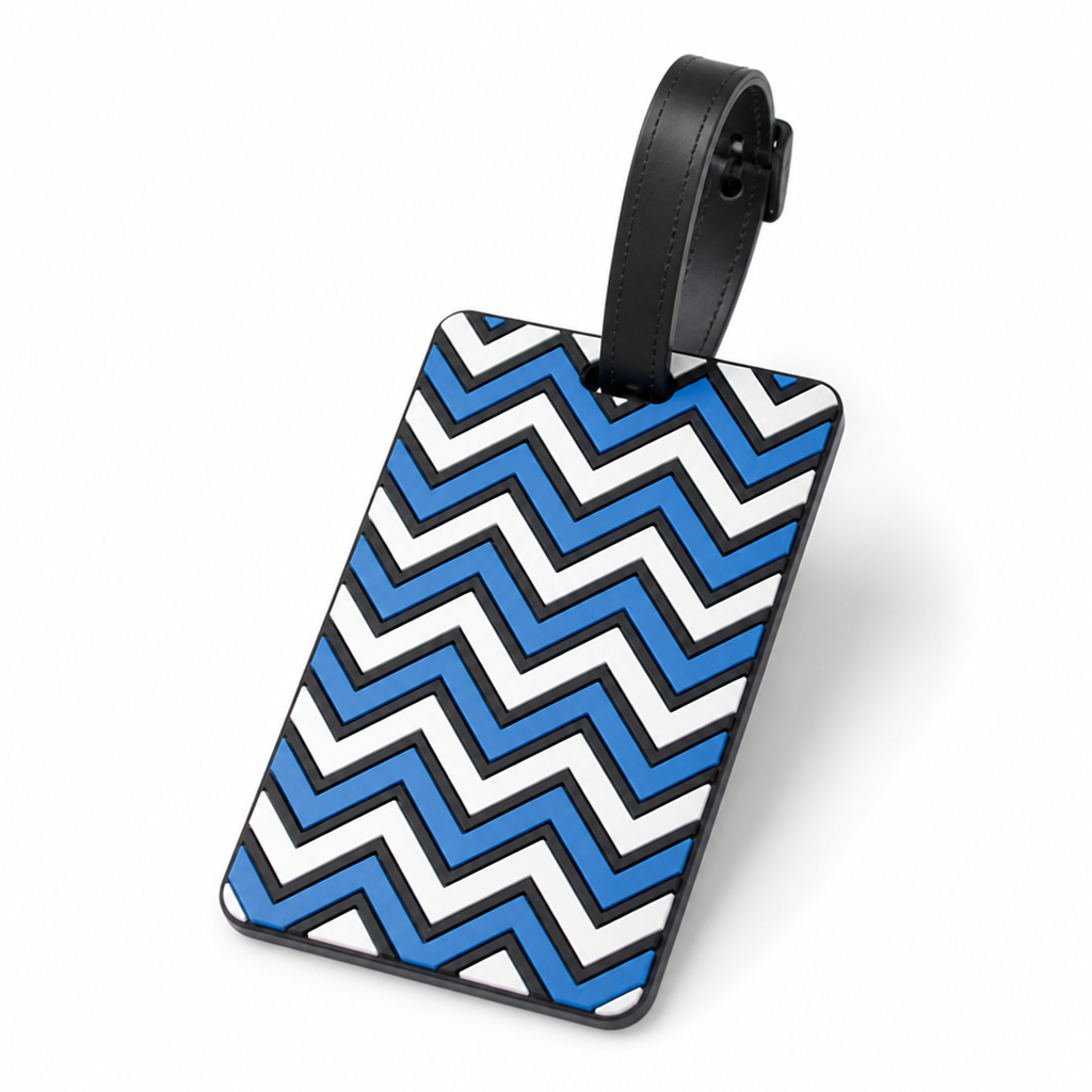 Chevron Pattern Clear ID Luggage Tag