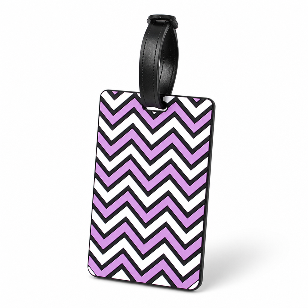 Chevron Pattern Clear ID Luggage Tag