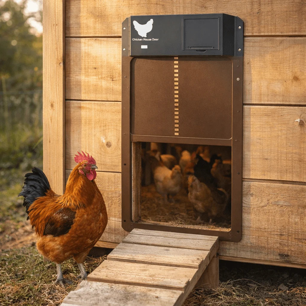 Chicken Coop Door Automatic Light Sensor Weather-Resistant