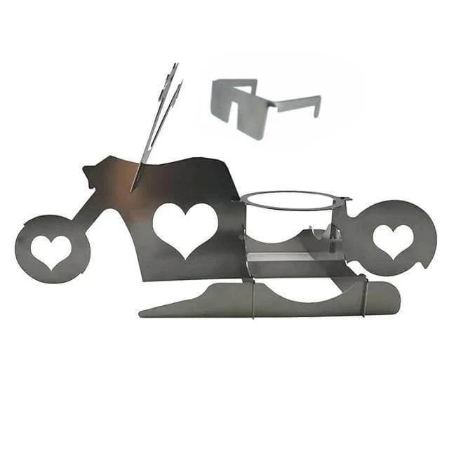 Chicken Grill Stand Stainless Steel Motorcycle Design