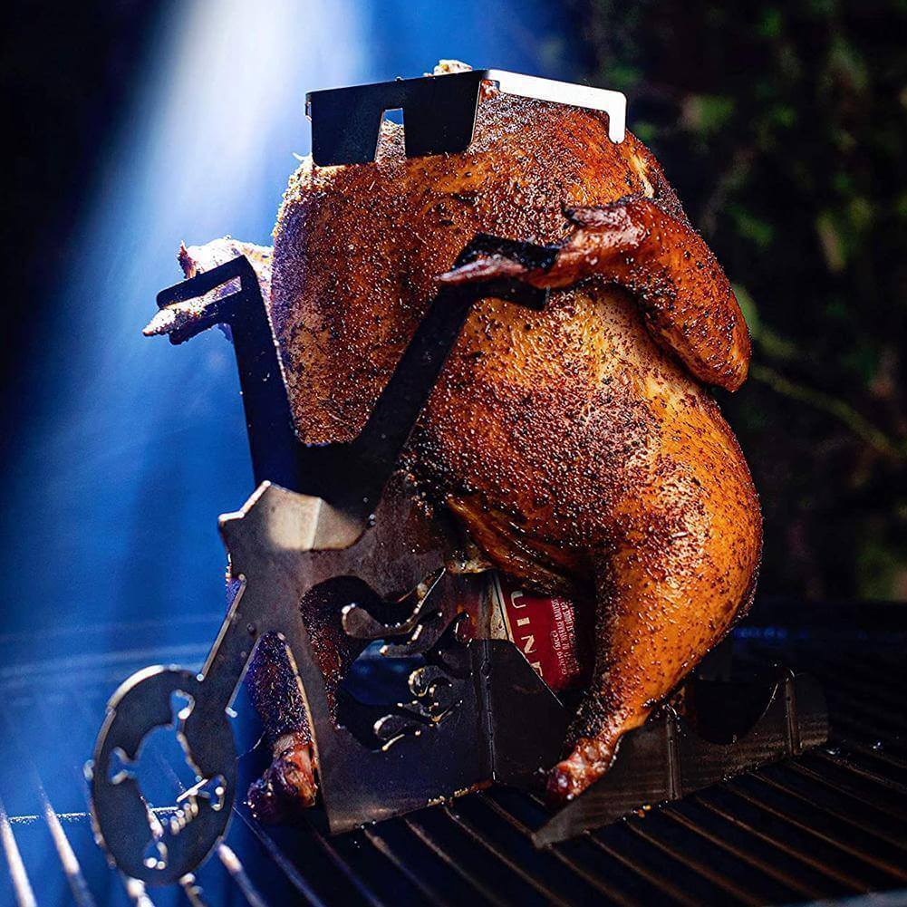 Chicken Grill Stand Stainless Steel Motorcycle Design