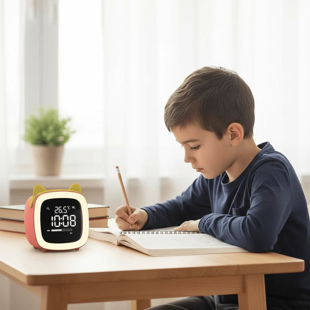 Children's Alarm Clock Dimmable LED Night Light