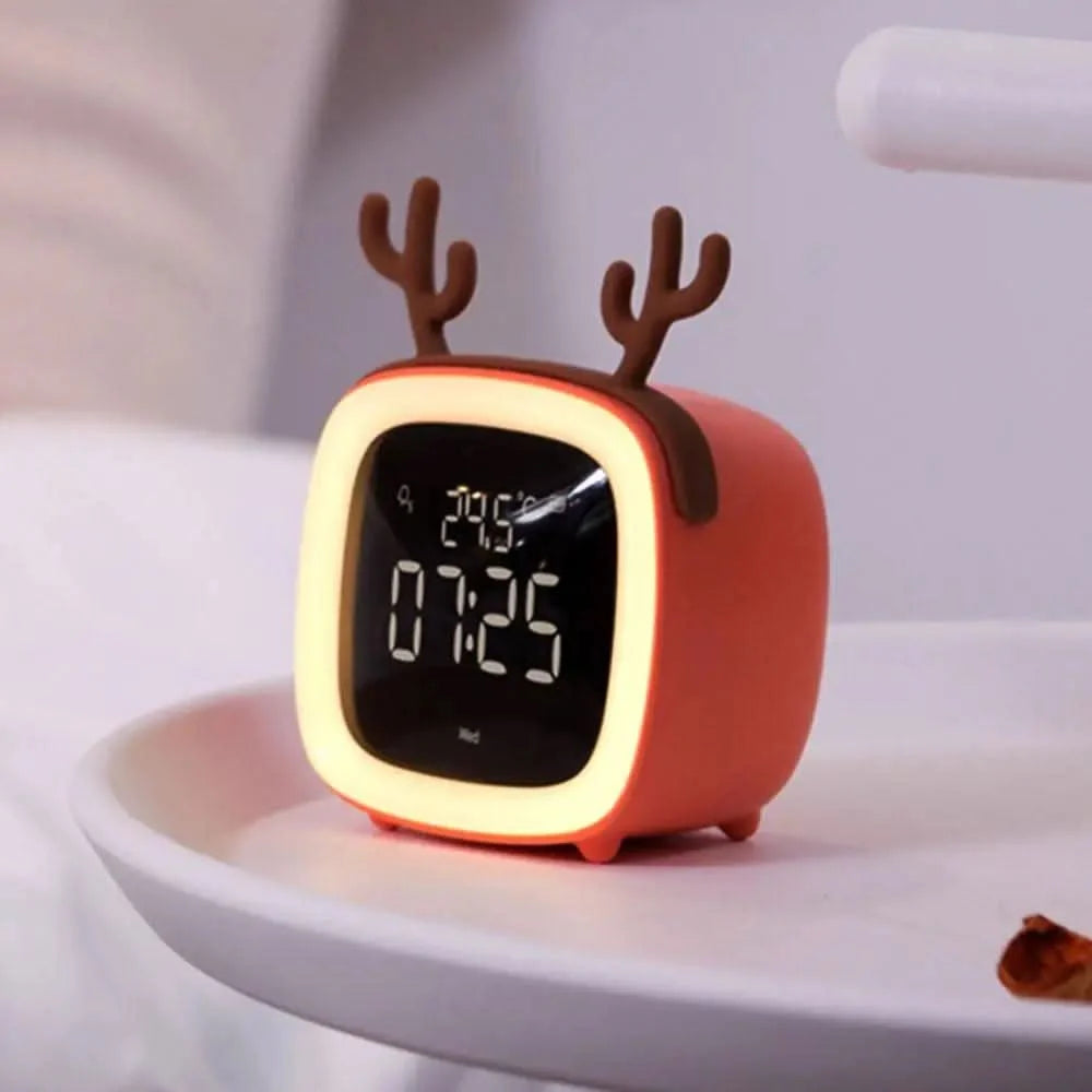 Children's Alarm Clock Dimmable LED Night Light