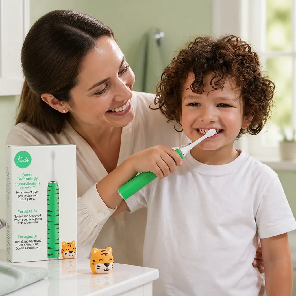 Children's Electric Toothbrush Soft Bristles & Cute Animal Designs