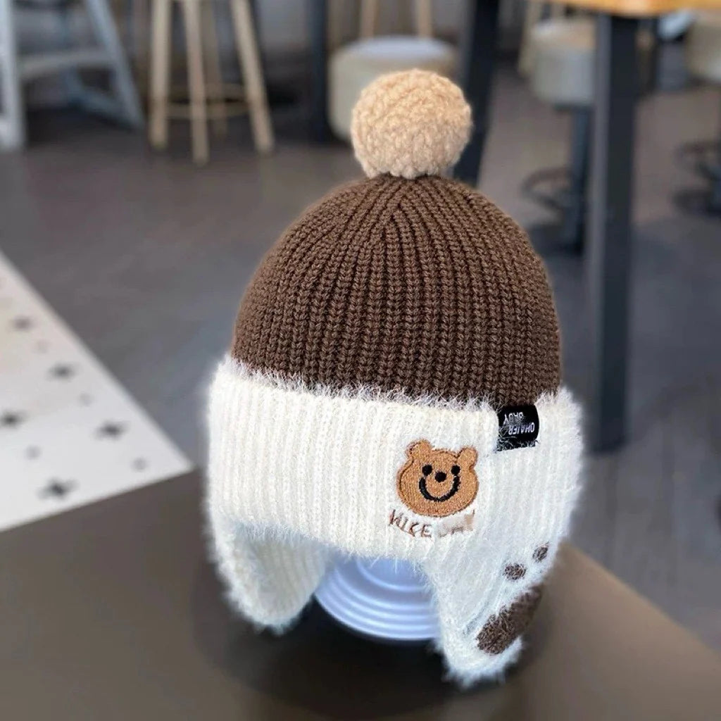 Children’s Knitted Hat Foldable Ear Flaps