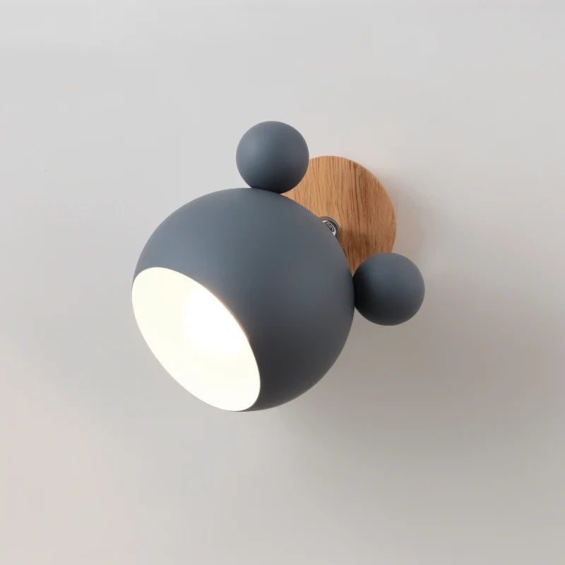 Children's Wall Lamp Mouse Silhouette Rotatable Warm LED & Cool-To-Touch