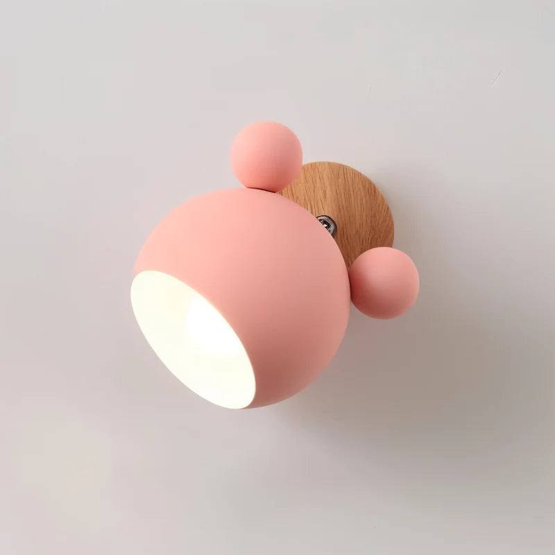 Children's Wall Lamp Mouse Silhouette Rotatable Warm LED & Cool-To-Touch