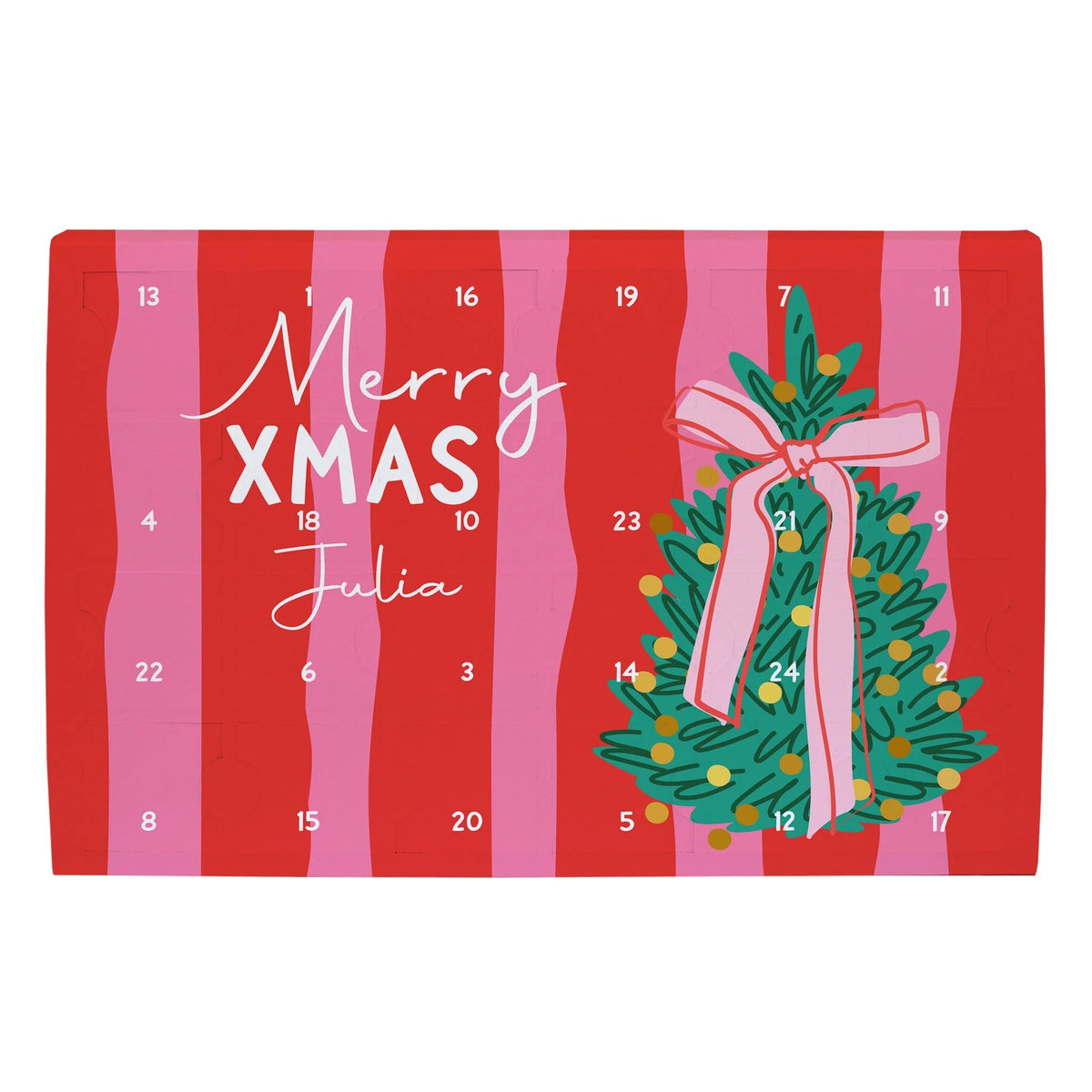 Chocolate Advent Calendar Personalized With Name 24 Doors