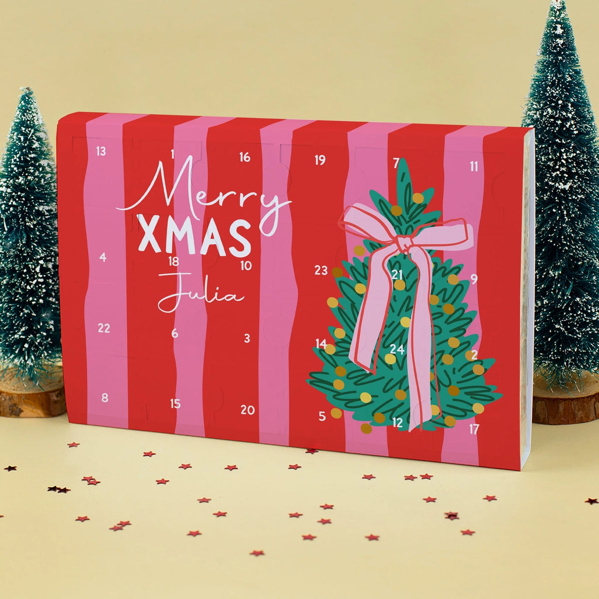 Chocolate Advent Calendar Personalized With Name 24 Doors