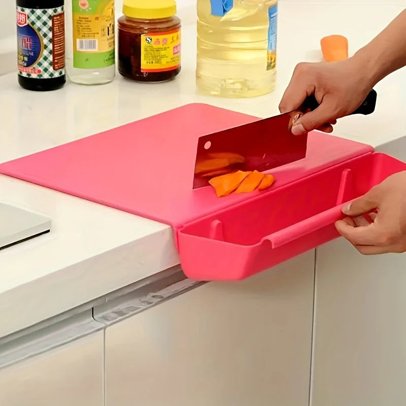 Chopping Board Built-In Drawer & Removable Tray