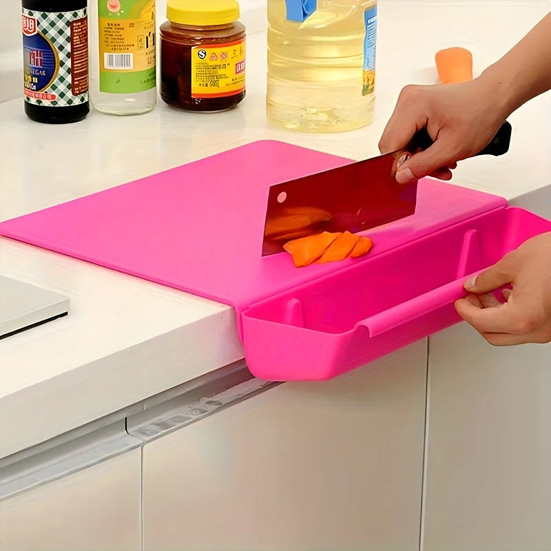 Chopping Board Built-In Drawer & Removable Tray
