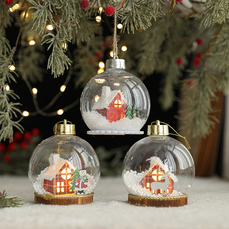 Christmas Bauble Integrated LED Snowy Landscape