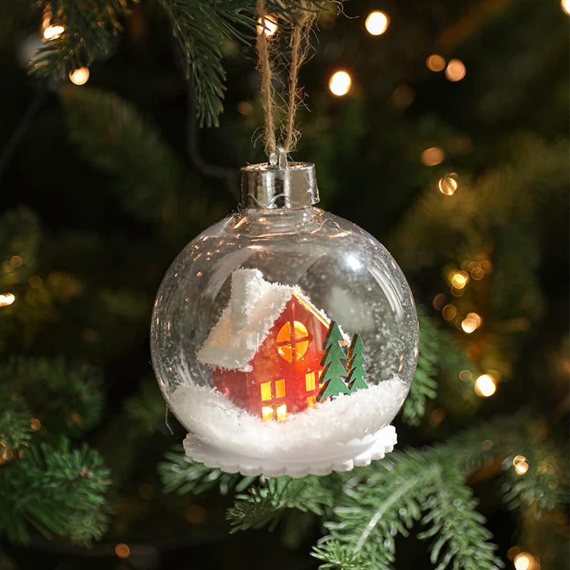 Christmas Bauble Integrated LED Snowy Landscape