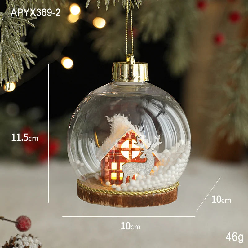 Christmas Bauble Integrated LED Snowy Landscape