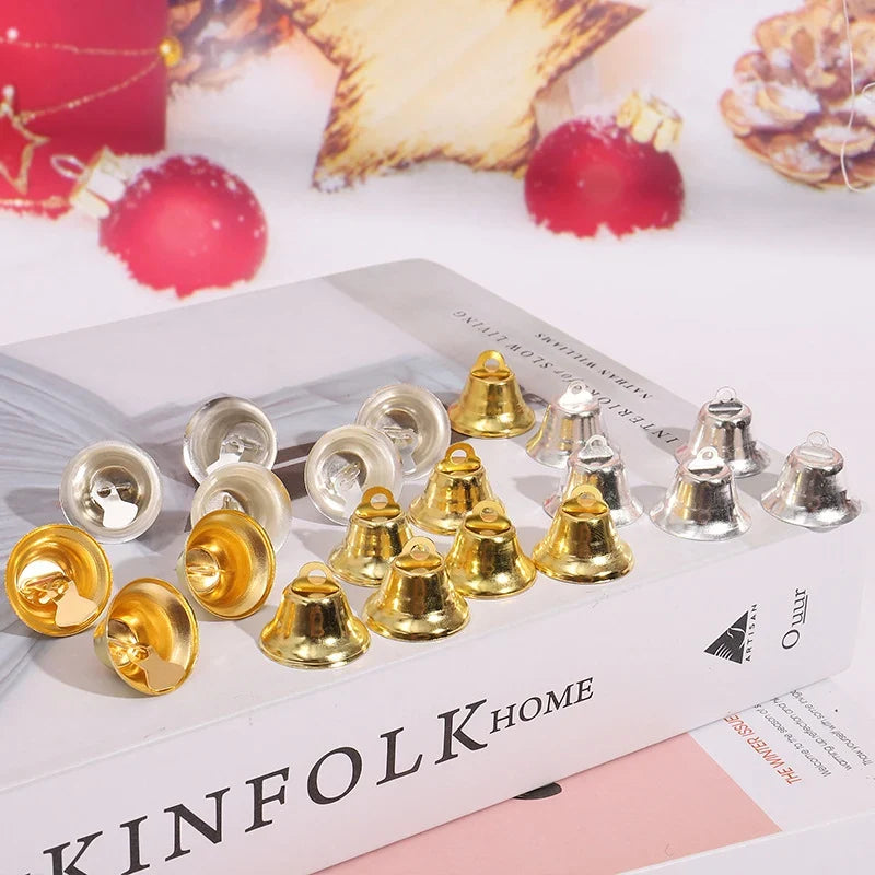 Christmas Bells Polished Gold Durable Hanging Loop