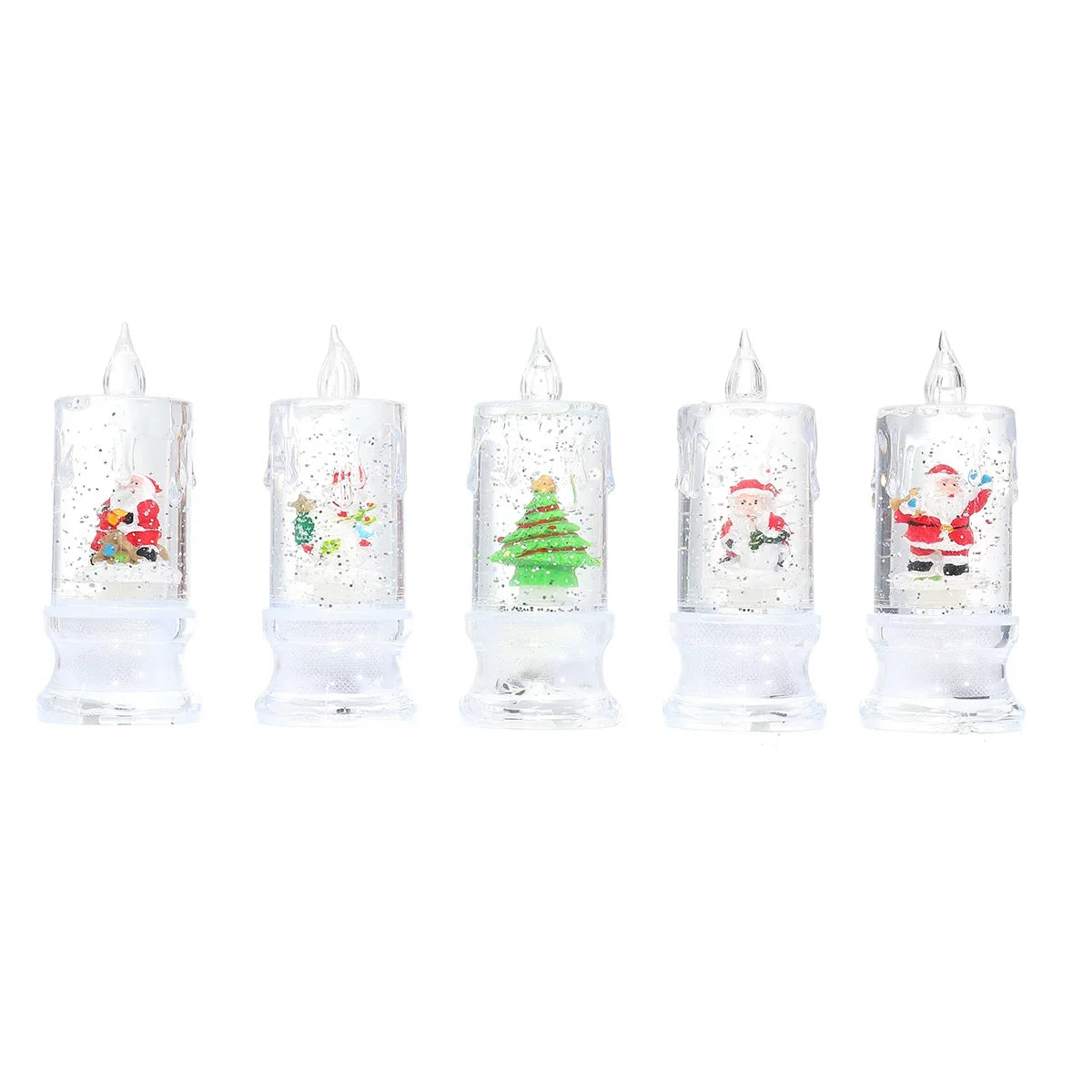 Christmas Candle Figurine LED Warm Glow Battery Free