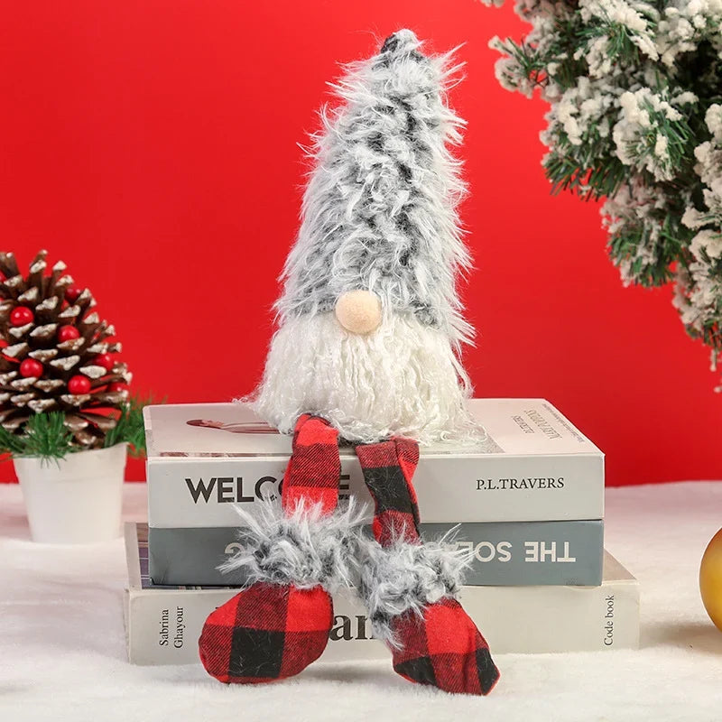 Christmas Doll Tall Hat Handmade Plush Indoor & Outdoor