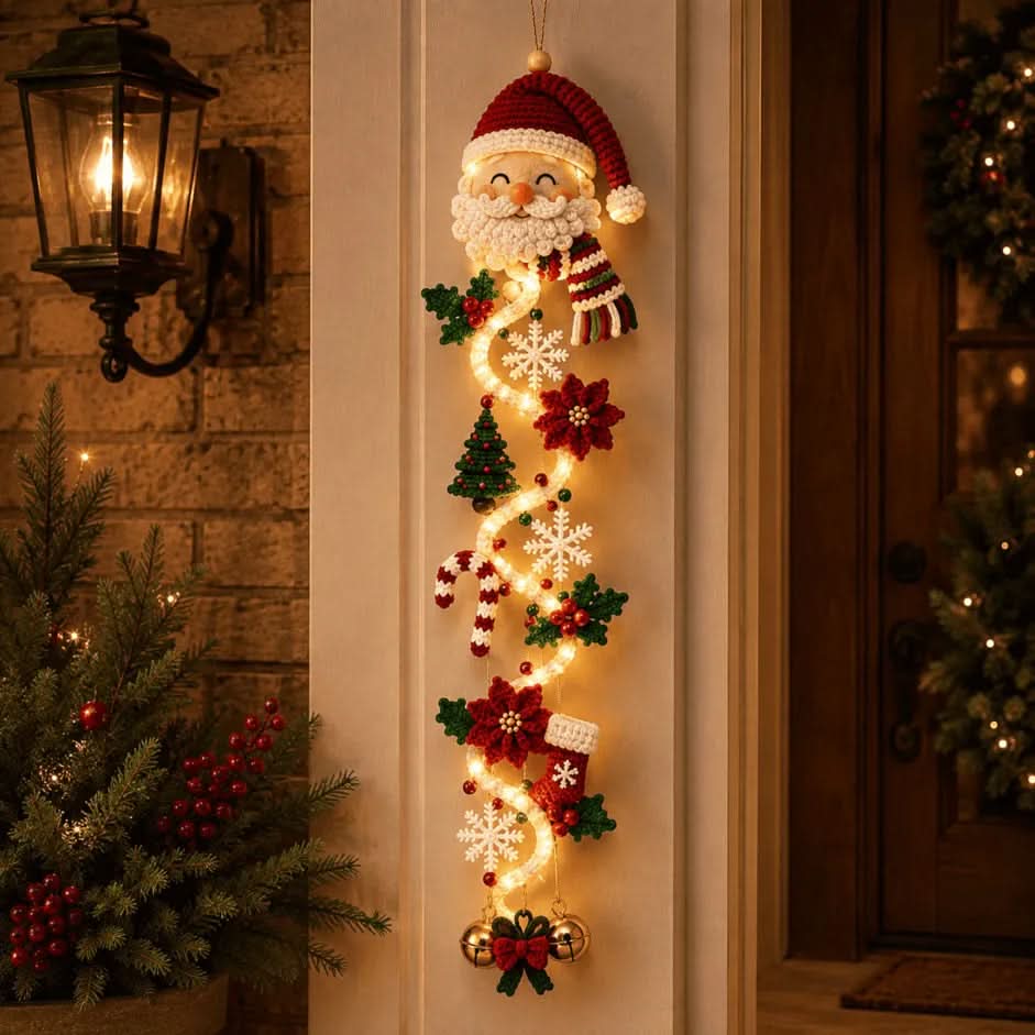 Christmas Door Decoration Illuminated Flat 2D Design 47.2 Inch