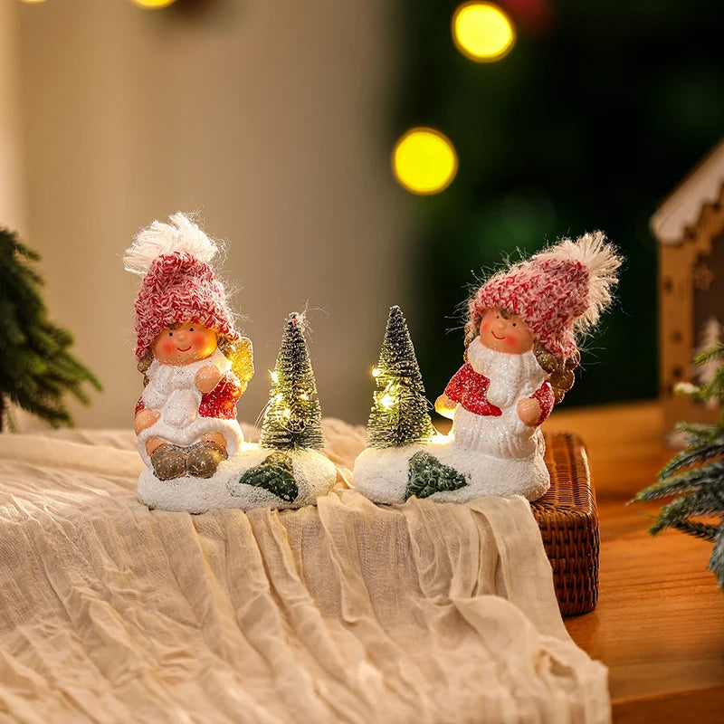 Christmas Figurine LED-Lit Ceramic Tabletop