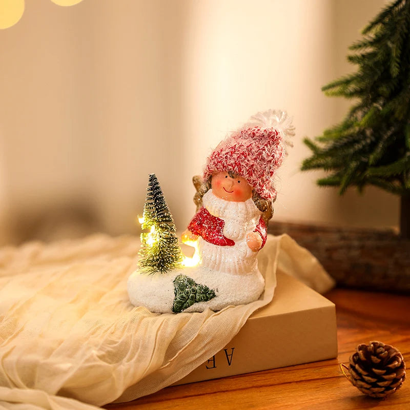 Christmas Figurine LED-Lit Ceramic Tabletop