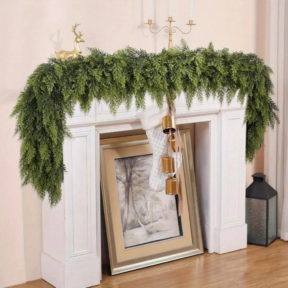 Christmas Garland Dense Greenery Art Deco Set of 2