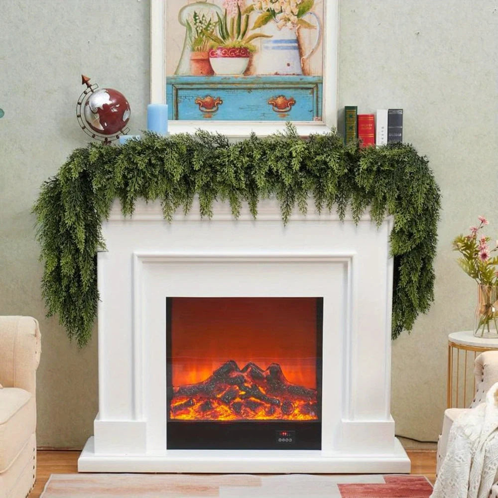 Christmas Garland Dense Greenery Art Deco Set of 2