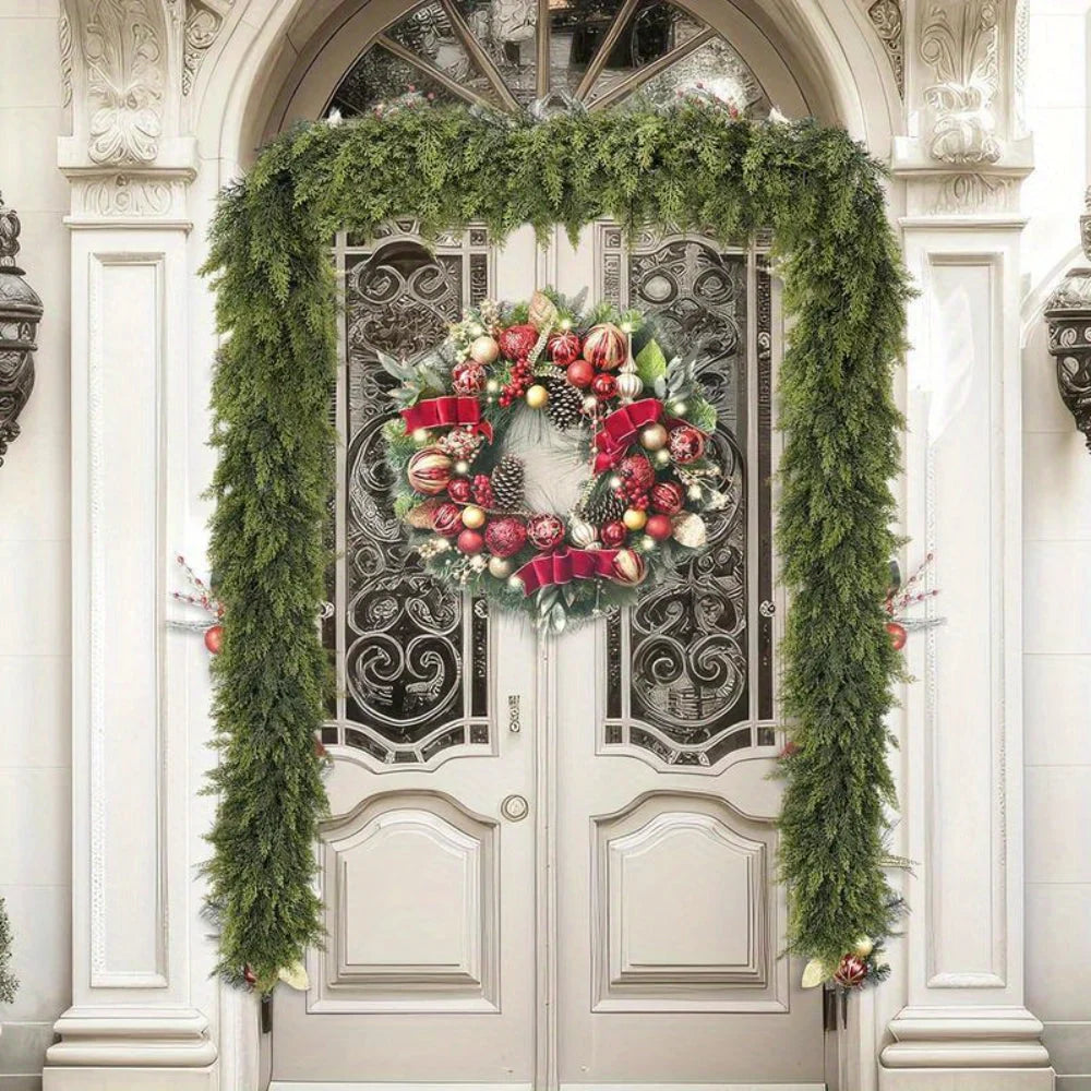 Christmas Garland Dense Greenery Art Deco Set of 2