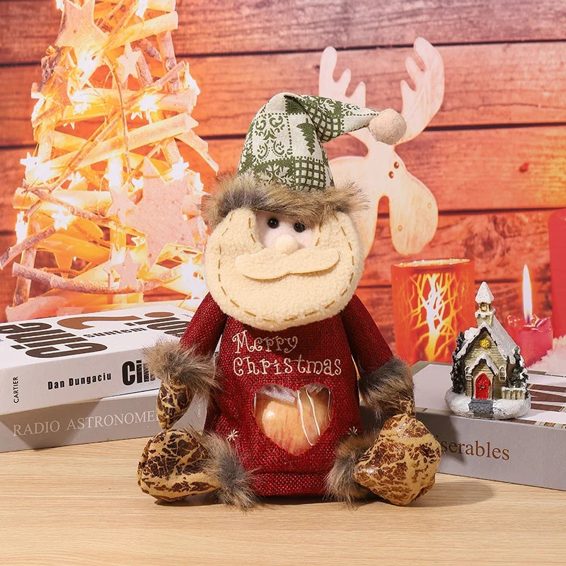 Christmas Gnome Figurine Gift Sack Traditional Motifs