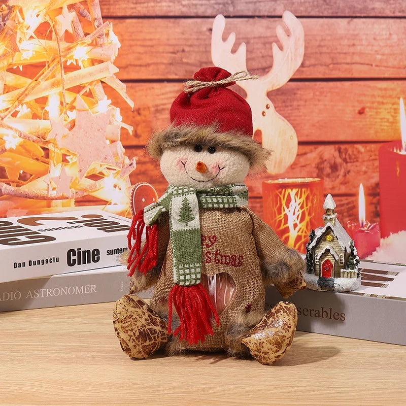 Christmas Gnome Figurine Gift Sack Traditional Motifs