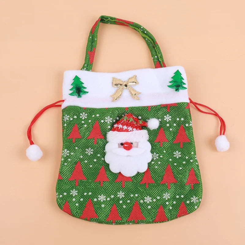 Christmas Gnome Figurine Gift Sack Traditional Motifs
