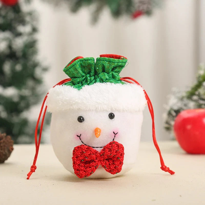 Christmas Gnome Figurine Gift Sack Traditional Motifs