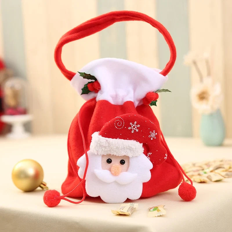 Christmas Gnome Figurine Gift Sack Traditional Motifs
