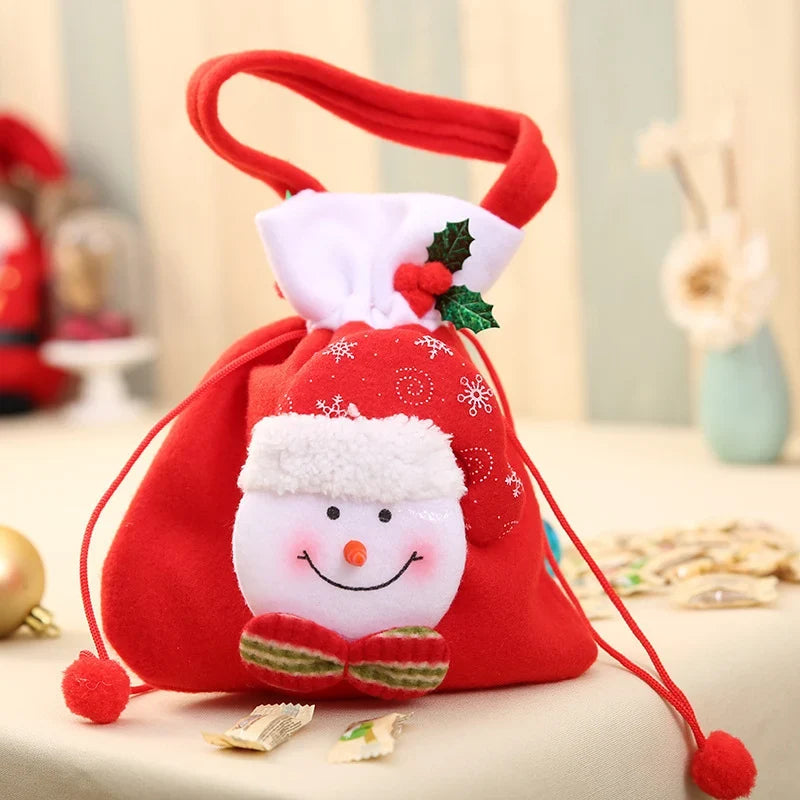 Christmas Gnome Figurine Gift Sack Traditional Motifs