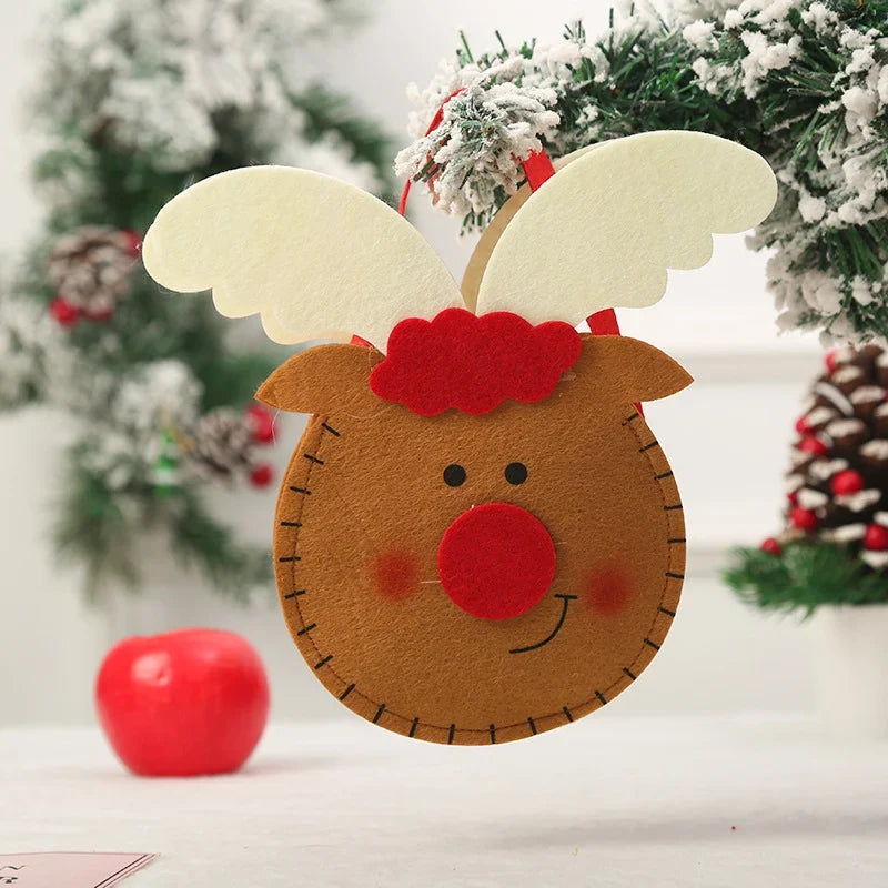 Christmas Gnome Plush Face Gift Sack