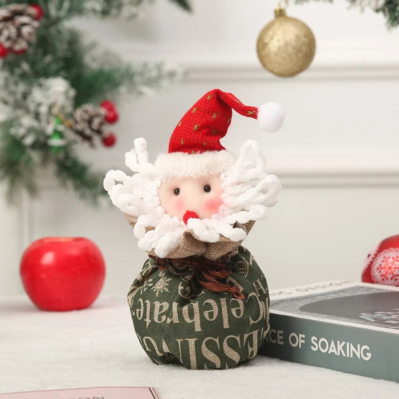 Christmas Gnome Plush Face Gift Sack