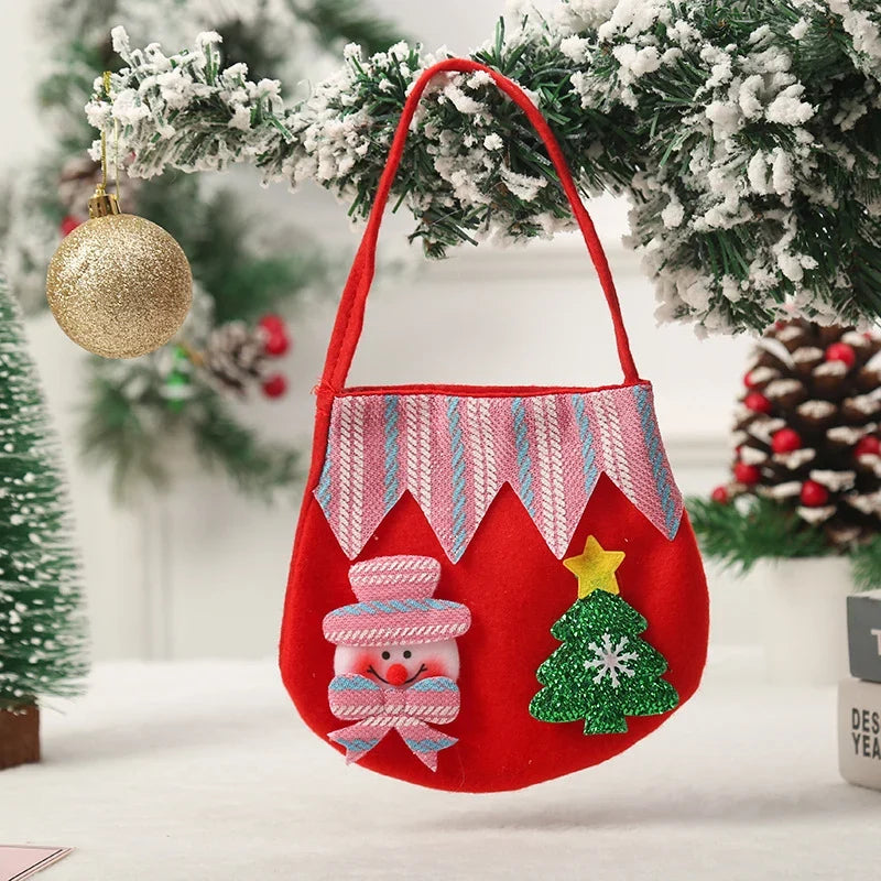 Christmas Gnome Plush Face Gift Sack